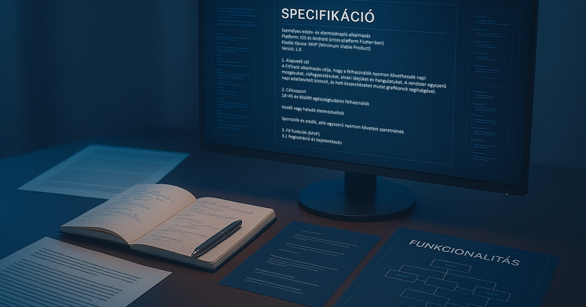 app specifikáció tervezés