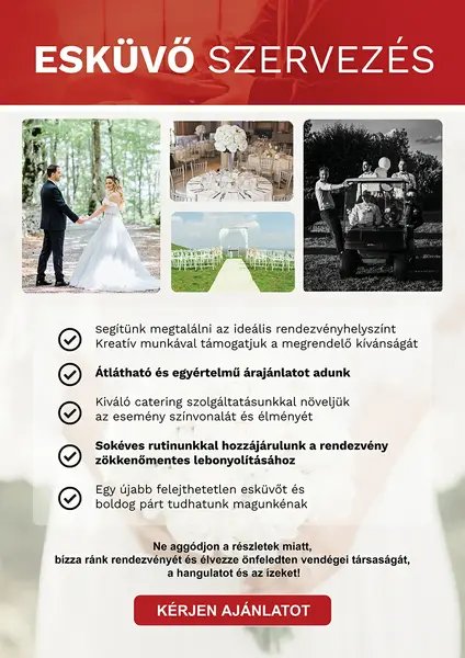 esküvő szórólap