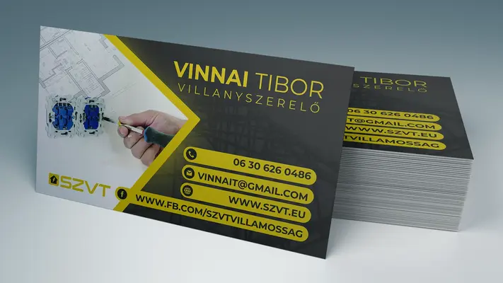 villanyszerelő névjegy